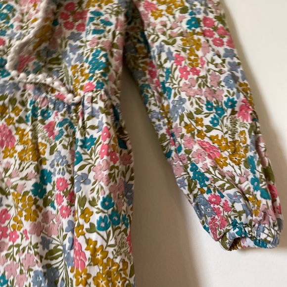 Baby girls BEBE BY MINIHAHA Liberty Mustard Floral Ruffle Dress Size 2 (18-24 M) - Picture 5 of 12